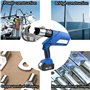 LADECNERHT Pince à Sertir éLectrique ET Hydraulique Rechargeable, Idéale pour Le Sertissage de Câbles à Fibres Optiques, avec 12
