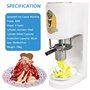 moupeaktain Machine à Glace Spaghetti, avec 4 Moules, Démarrage par Simple Pression, Trémie en Acier Inoxydable De 0.42l, Sorbet