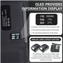LADECNERHT Pince À Sertir Électrique Et Hydraulique Rechargeable, Idéale pour Le Sertissage De Câbles À Fibres Optiques, avec 12