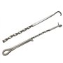BBQ Food Flipper 13, 8 pouces de longueur en acier inoxydable Crochet de viande viande accessoires BBQ faciles à nettoyer les cr