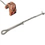 BBQ Food Flipper 13, 8 pouces de longueur en acier inoxydable Crochet de viande viande accessoires BBQ faciles à nettoyer les cr