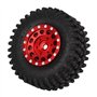 Oumefar 4 Pièces RC Pneu et Roues Ensemble Jantes en Alliage D'aluminium Moyeu Pneus en Caoutchouc pour TRAXXAS 1/18 pour Axial 
