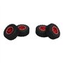 Oumefar 4 Pièces RC Pneu et Roues Ensemble Jantes en Alliage D'aluminium Moyeu Pneus en Caoutchouc pour TRAXXAS 1/18 pour Axial 