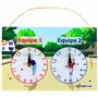La Belle Boule® | Compteur de Score 30x20cm Pétanque en Étain Vintage | Plaque Métal avec Aiguilles Pivotantes pour 2 Équipes |