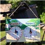 La Belle Boule® | Compteur de Score 30x20cm Pétanque en Étain Vintage | Plaque Métal avec Aiguilles Pivotantes pour 2 Équipes | 