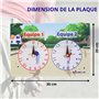 La Belle Boule® | Compteur de Score 30x20cm Pétanque en Étain Vintage | Plaque Métal avec Aiguilles Pivotantes pour 2 Équipes | 