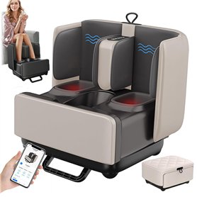Appareil de massage électrique pour les pieds et repose-pieds