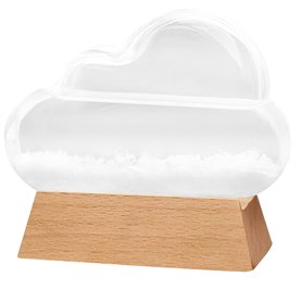 Baromètre du globe de neige | Verre de tempête pour le prévisionniste du prévisionniste du nuage en verre de tempête Préditeur d