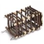 Gestionnaire de Foin pour Petits Animaux, Support Pratique en Bois pour mangeoire à Foin pour Lapin, Bois de Pommier pour Cochon