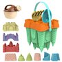 XJKLBYQ Jouets de Plage, kit de Construction château Sable, 14pcs / Ensembles Plage en Plastique avec des moules château Sable P