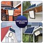 CDX Lampes d'inondation à énergie solaire d'extérieur avec télécommande et éclairage de sécurité avec détecteur de mouvement pou