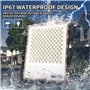 CDX Lampes d'inondation à énergie solaire d'extérieur avec télécommande et éclairage de sécurité avec détecteur de mouvement pou