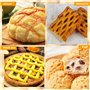 Qivine Rouleau à Losanges Pizza Lattice Cutter Roller, Rouleau Coupe-pâtes en Acier Inoxydable, Pâte Lattice Rouleau Cutter avec