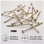 0 x 120 mm Jaune Tête Torx Tête gaufrette Vis à bois Partiellement filetées (