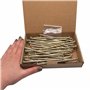 Marcopol Lot de 50 vis à bois en acier galvanisé 6,0 x 120 mm Jaune Tête Torx Tête gaufrette Vis à bois Partiellement filetées (