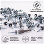8 x 35 mm - Tête Hexagonale Avec Rondelles EPDM - Pour Toiture et Tôle