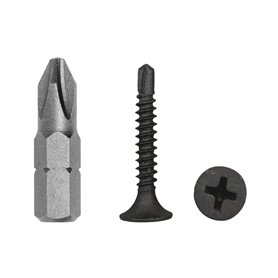 Lot de 100 vis en acier au carbone pour cloison sèche - 3