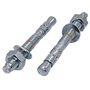 Lot de 4 chevilles d'ancrage compensées M12 x 90 mm - Chevilles métalliques - Fixation par boulon traversant - Ancrage d'expansi