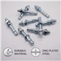 Lot de 4 chevilles d'ancrage compensées M12 x 90 mm - Chevilles métalliques - Fixation par boulon traversant - Ancrage d'expansi