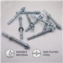 Lot de 4 chevilles d'ancrage compensées M12 x 145 mm - Chevilles métalliques - Fixation par boulon traversant - Ancrage d'expans
