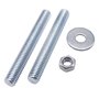 Lot de 10 tiges de vis M8 x 80 mm entièrement filetées avec écrous hexagonaux et rondelles