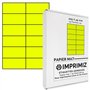 300 étiquettes autocollantes Jaune fluo de 105 X 49