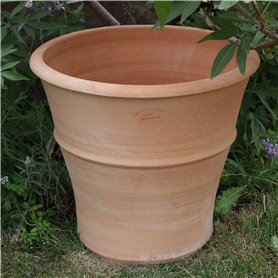 Pot de fleurs en céramique de Crète fait à la main en terre cuite véritable