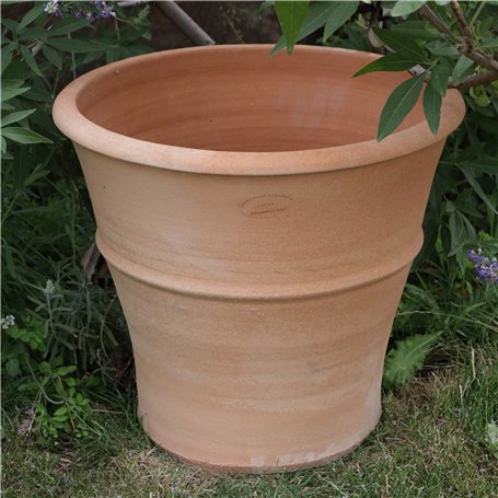 Pot de fleurs en céramique de Crète fait à la main en terre cuite véritable
