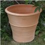 Pot de fleurs en céramique de Crète fait à la main en terre cuite véritable