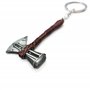 LizMatech Stormbreaker Porte-clés avec hache de Thor et pas marteau Mjolnir, Tête de hache argentée, S