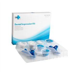 Kit d'Empreinte Dentaire à Domicile | comprend Porte-Empreintes Supérieur + Inférieur + Mastic de moulage | Facile et Rapide | p