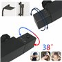 Acezanble Colonne de Douche Thermostatique Réglable en Hauteur Colonne de Douche Mecanique Kit Set de Douche en Laiton Noir Mat 