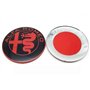 2X Emblèmes Compatibles avec Alfa Romeo Logo Noir et Rouge 74mm Avant Arrière Capot Emblème Rouge et Noir 147 156 159 Brera Mito