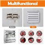 Grille de ventilation 100 mm en acier inoxydable 304 avec moustiquaire et clapet anti-retour, grille de protection contre les in