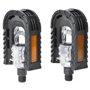 Trrymbbe Pédales de vélo, pédales de vélo Pliantes 9/16 '' Mountain avec Bande réfléchissante 1 Paire Robuste sans Glissement Pl