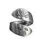 JIgeren Bague ouverte arbre de vie réglable unique bague ouverte unique bague de fiançailles anniversaire bague ouverte pour fem