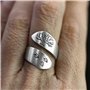 JIgeren Bague ouverte arbre de vie réglable unique bague ouverte unique bague de fiançailles anniversaire bague ouverte pour fem