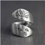 JIgeren Bague ouverte arbre de vie réglable unique bague ouverte unique bague de fiançailles anniversaire bague ouverte pour fem