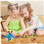 Cubes de mathématiques 100pcs Numéro Blocs, Cubes de comptage en plastique Toys éducatifs, 10 couleurs Blocs Numes Toys avec 18 