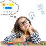 Cubes de mathématiques 100pcs Numéro Blocs, Cubes de comptage en plastique Toys éducatifs, 10 couleurs Blocs Numes Toys avec 18 