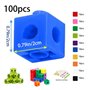Cubes de mathématiques 100pcs Numéro Blocs, Cubes de comptage en plastique Toys éducatifs, 10 couleurs Blocs Numes Toys avec 18 