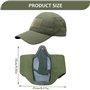 Masque Airsoft, Masque en Maille Airsoft et Ensemble de Capuchon de Baseball Patch, Visage avec Protection l'oreille pour Le Jeu