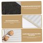 Pfjsseey Tapis Demi-Rond, 16x24 Pouces Soft Super Absorbant Half Moon Rapis, Texture en marbre Mat de Porte Rond, Tapis de Sol C