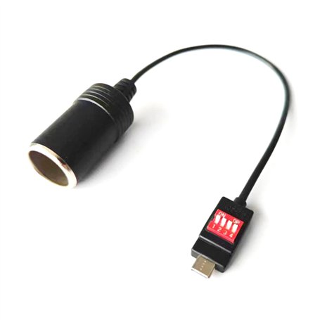 Morain Adaptateur USB C mâle vers allume-cigare USB C vers allume-cigares Tension réglable 5 V 9 V 12 V 15 V