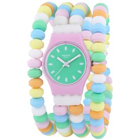 Swatch Montre-Bracelet analogique à Quartz pour Femme XS Caramellisima LP135B