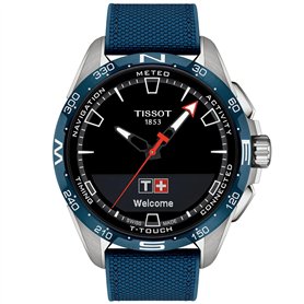 Tissot T-Touch Connect Solar watch blue fabric T121.420.47.051.06