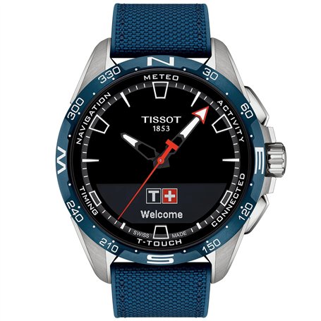 Tissot T-Touch Connect Solar watch blue fabric T121.420.47.051.06