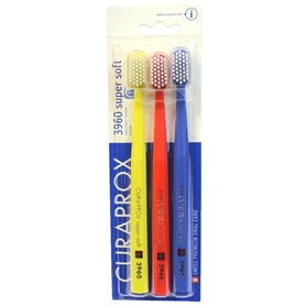 Curaprox 3 x Brosse à dents CS 3960 Super Soft - Brosse à dents manuelle pour adultes avec 3960 poils Super Soft CUREN - 3 pièce