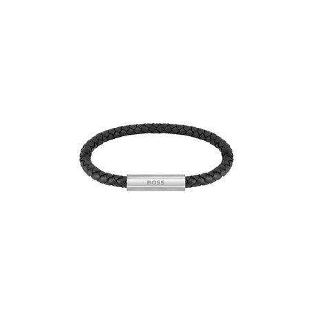 BOSS Jewelry Bracelet pour Homme Collection BRAIDED LEATHER Noir - 1580152
