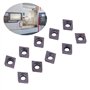 10pcs Pointes en Carbure CNC Insère L'outil de Tournage de Tour de Coupe avec Boîte pour L'acier, la Finition en Acier Inoxydabl